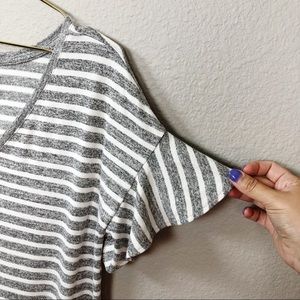 a new day Tops - A New Day Flared Sleeves Striped Top a new day Tops - A New Day Flared Sleeves Striped Top